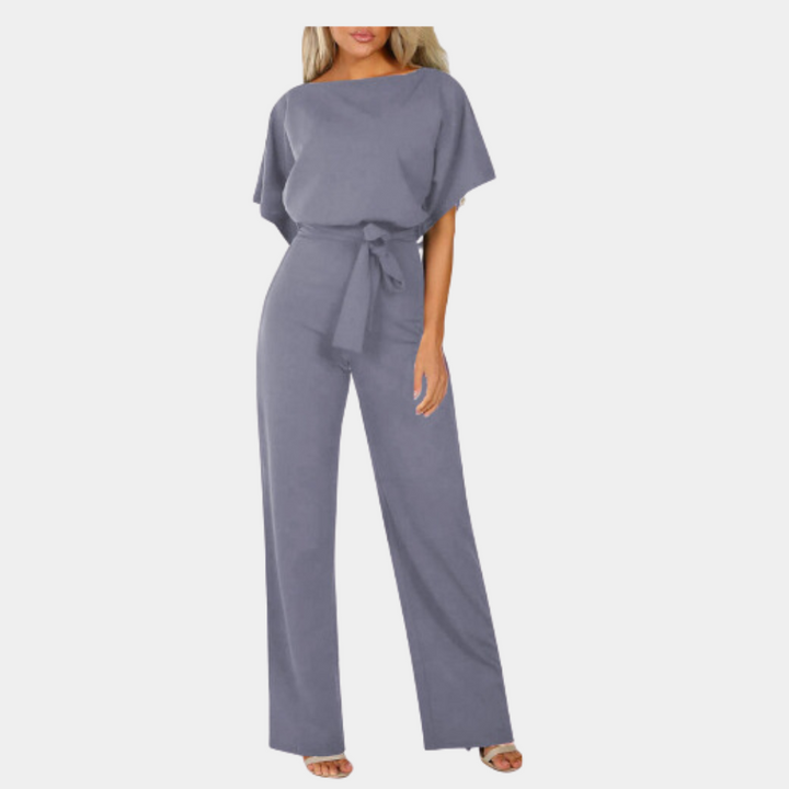 Chic Jumpsuit - Brede Pijpen & Getailleerd Taille Ontwerp