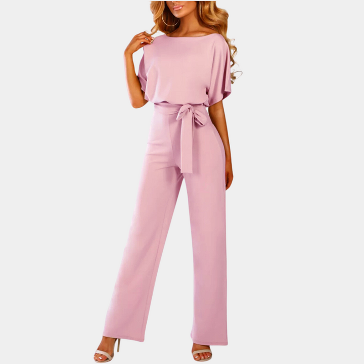 Chic Jumpsuit - Brede Pijpen & Getailleerd Taille Ontwerp