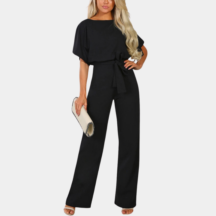 Chic Jumpsuit - Brede Pijpen & Getailleerd Taille Ontwerp
