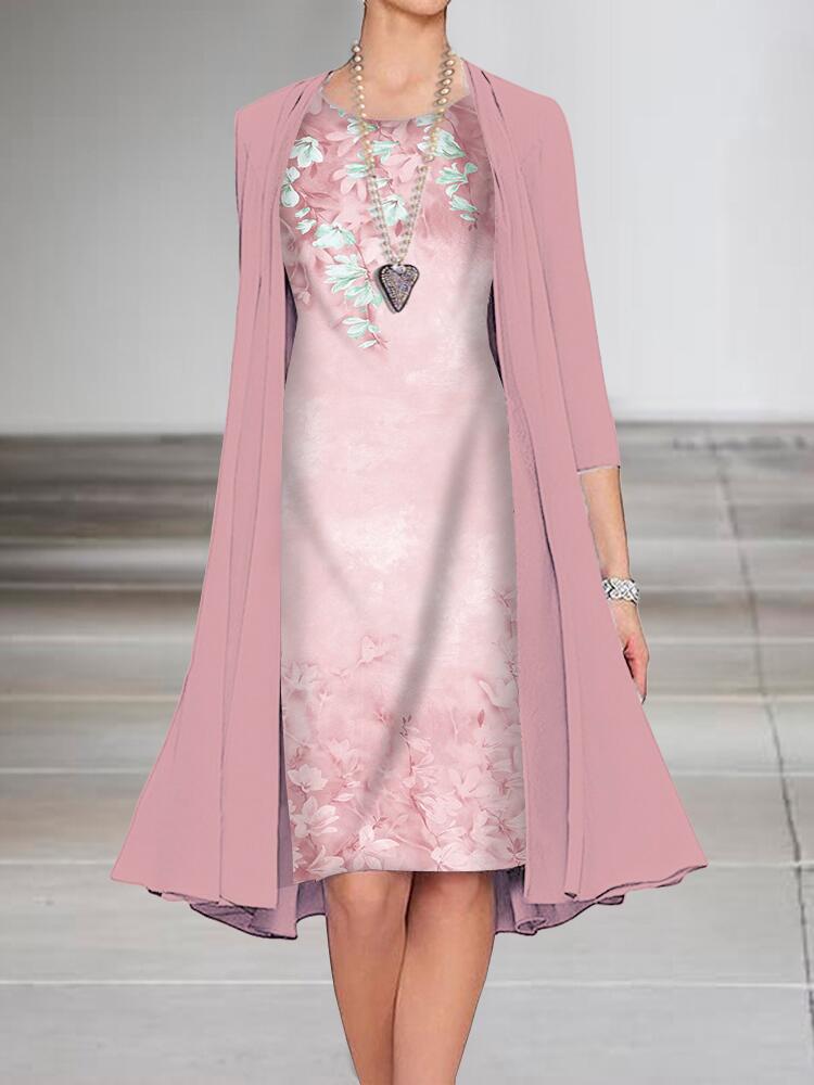 Chiffon Jurk Set – Twee-delig Ontwerp & Luchtige Vorm