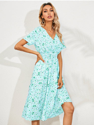 Chiffon Jurk - V-Hals Ontwerp & Zacht Stofgevoel