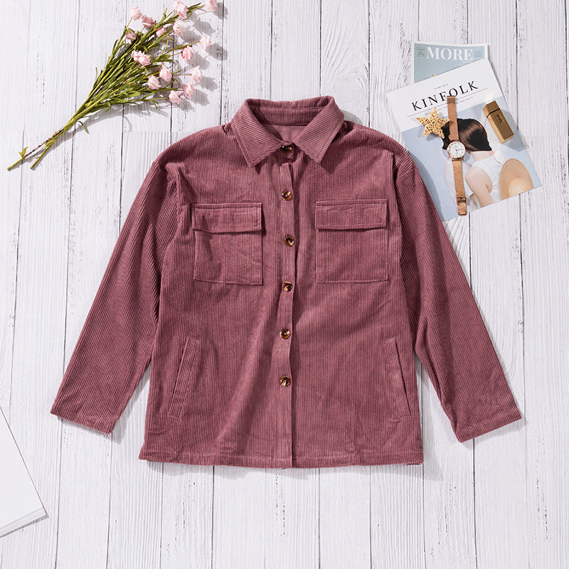 Corduroy Overhemd - Knoopsluiting & Borstzakken