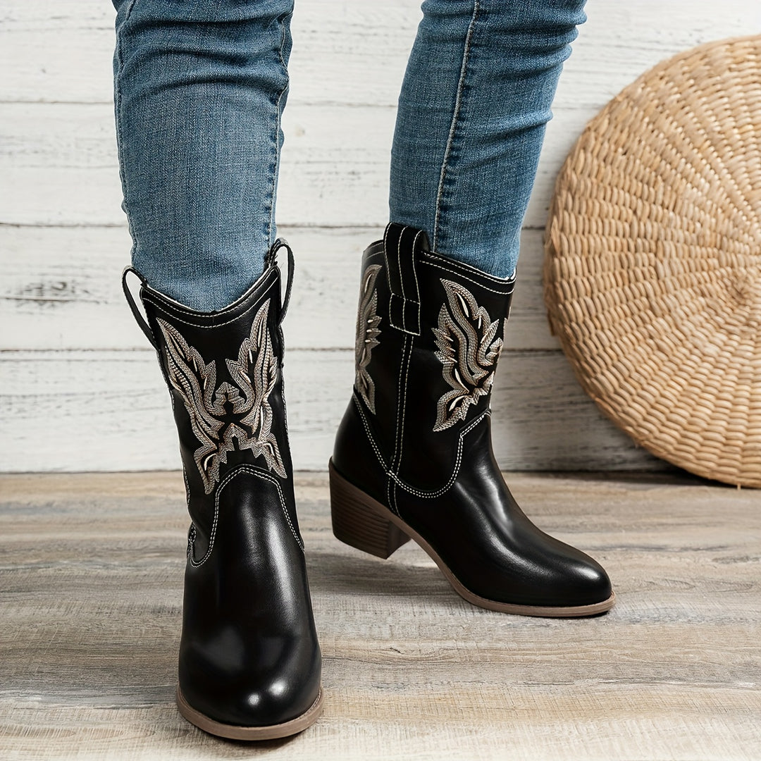 Cowboylaarzen – Puntige Neus En Brede Blokhak Voor Steun