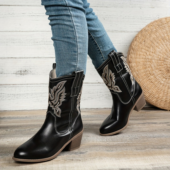 Cowboylaarzen – Puntige Neus En Brede Blokhak Voor Steun
