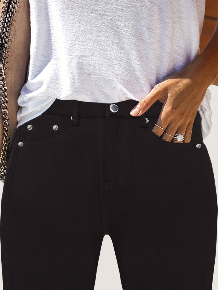 Damesjeans met Hoge Taille en Stretch - Slim-Fit Design & Voorzakken
