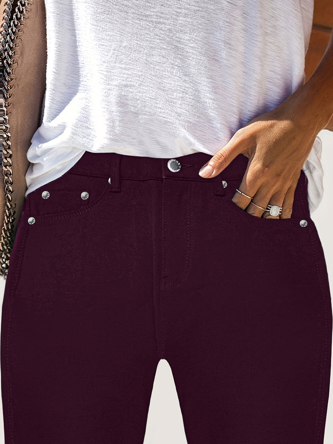 Damesjeans met Hoge Taille en Stretch - Slim-Fit Design & Voorzakken