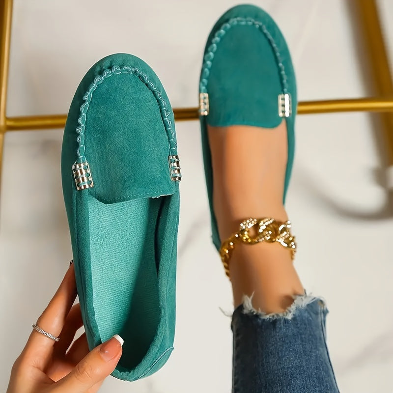 Damesschoenen – Ronde Teen & Metalen Accent