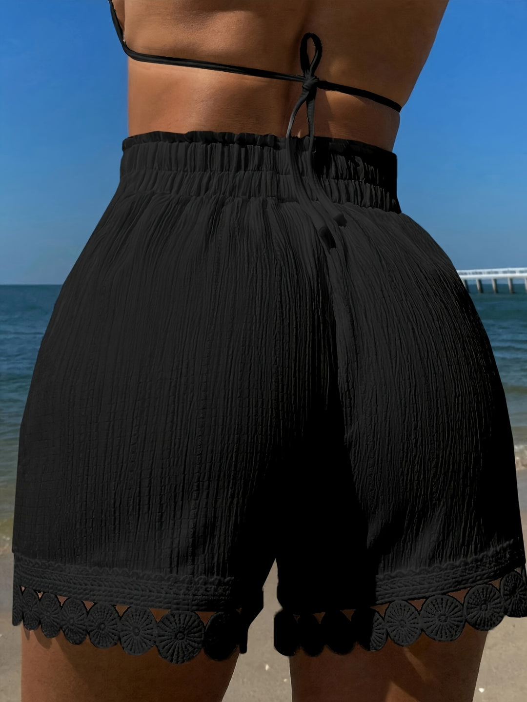 Damesshorts – Wijde Pijpen & Elastische Taille voor Comfortabele Beweging