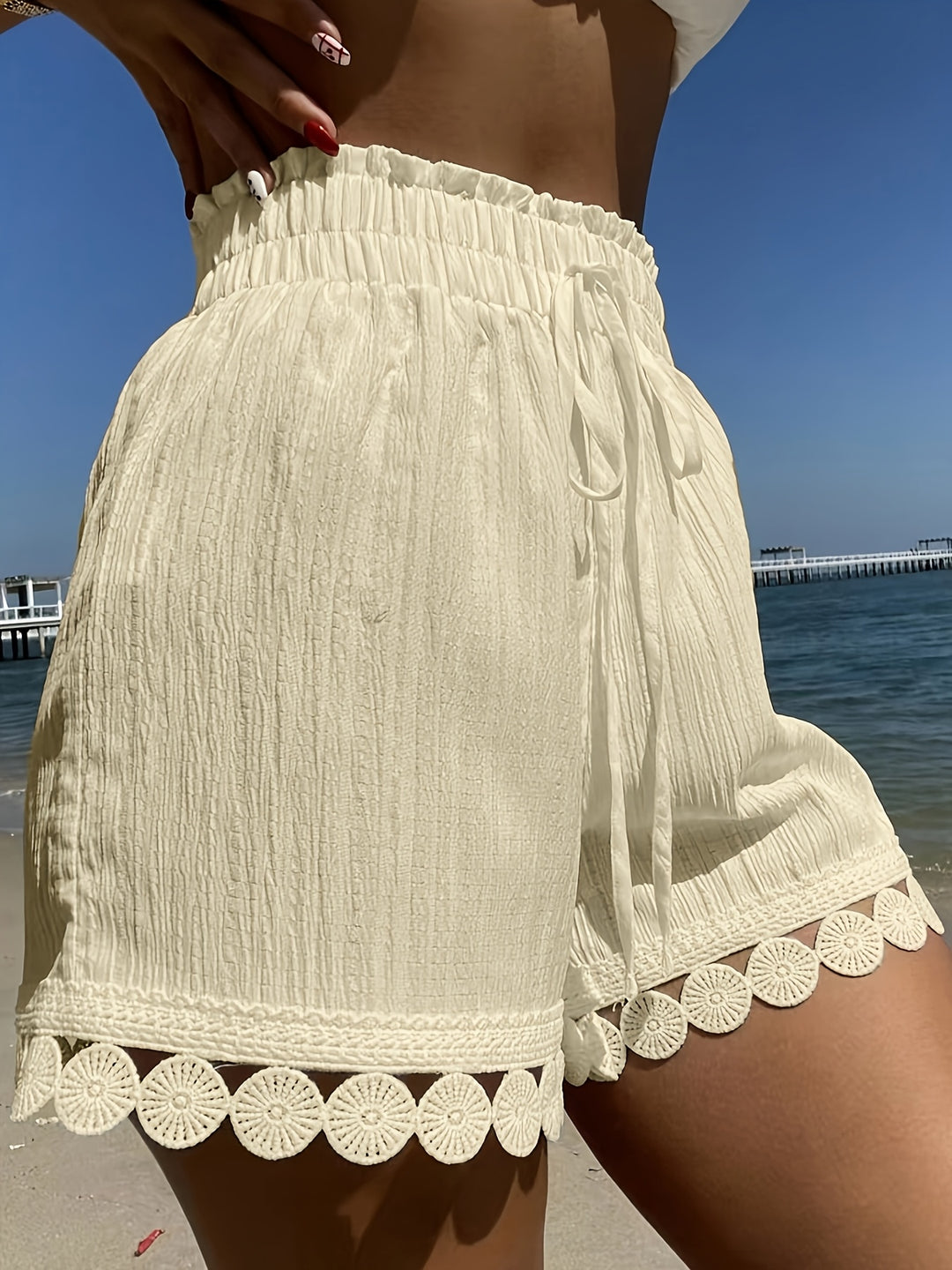 Damesshorts – Wijde Pijpen & Elastische Taille voor Comfortabele Beweging