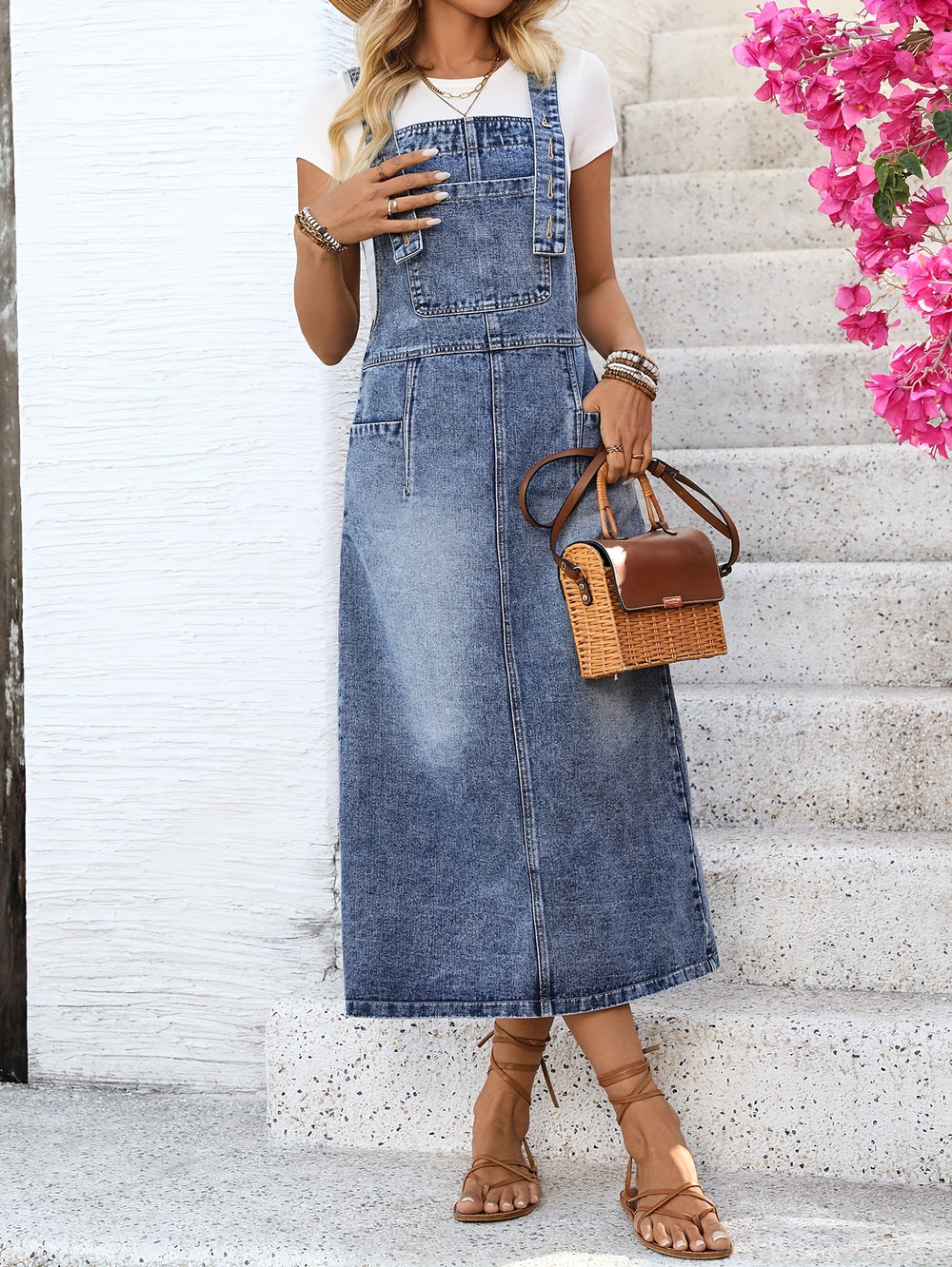 Denim Jurk – Lange Vorm & Knoopsluiting