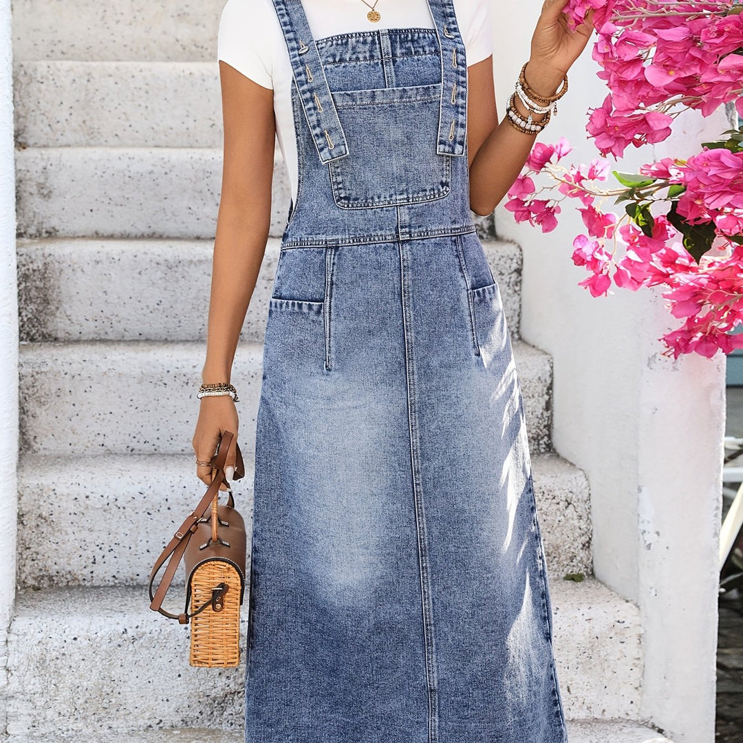 Denim Jurk – Lange Vorm & Knoopsluiting