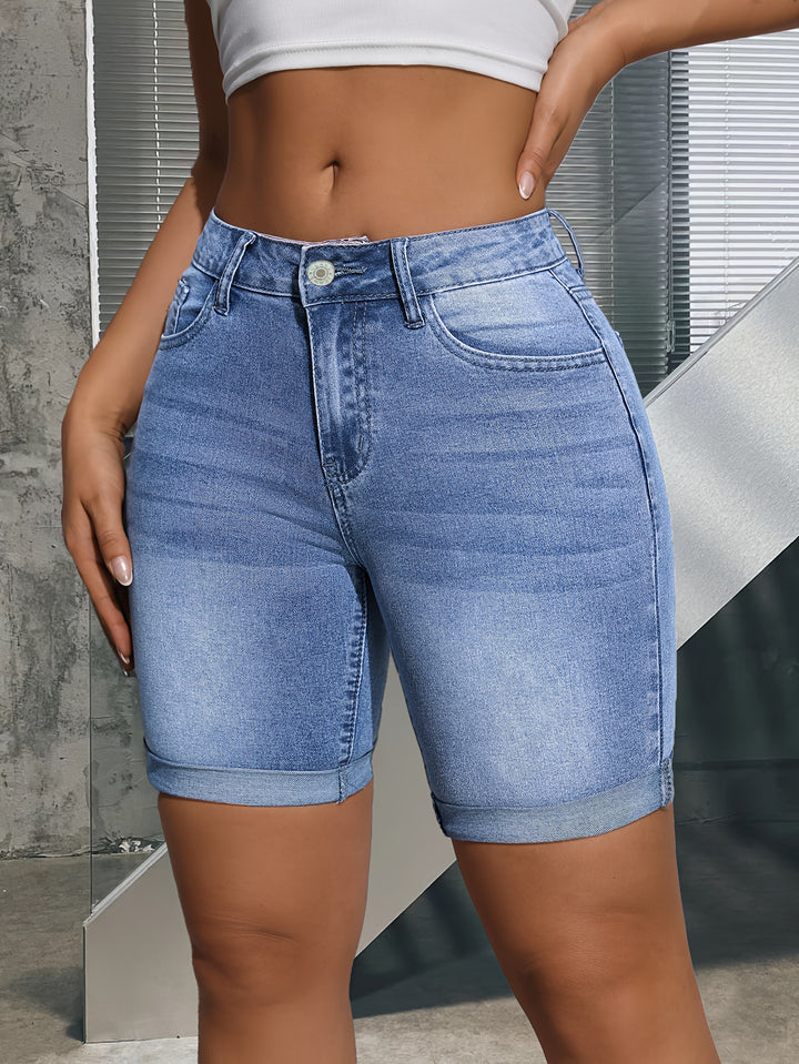 Denim Shorts – Hoge Taille & Elegante Rol Zoom