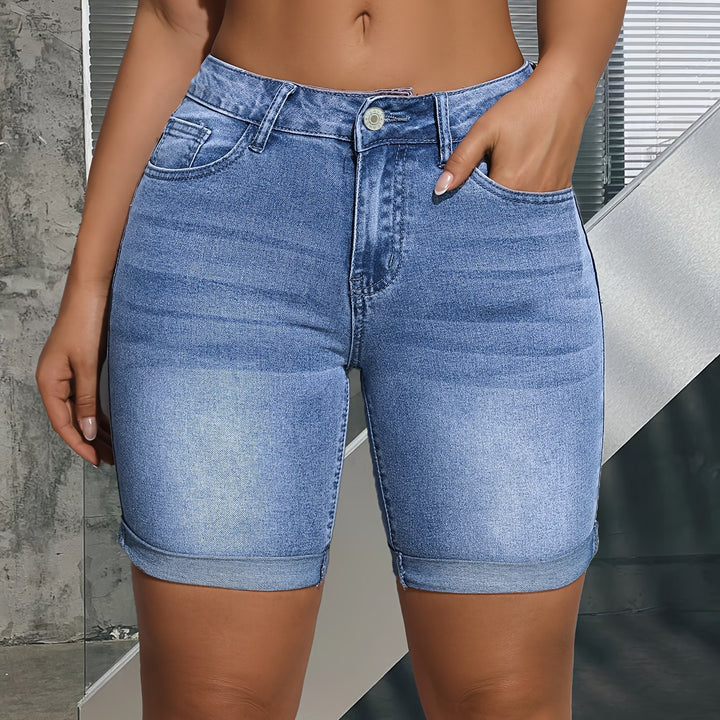 Denim Shorts – Hoge Taille & Elegante Rol Zoom