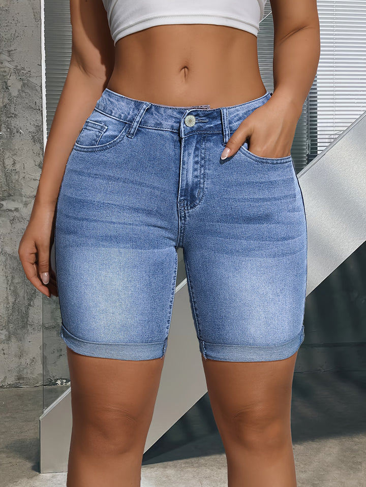 Denim Shorts – Hoge Taille & Elegante Rol Zoom