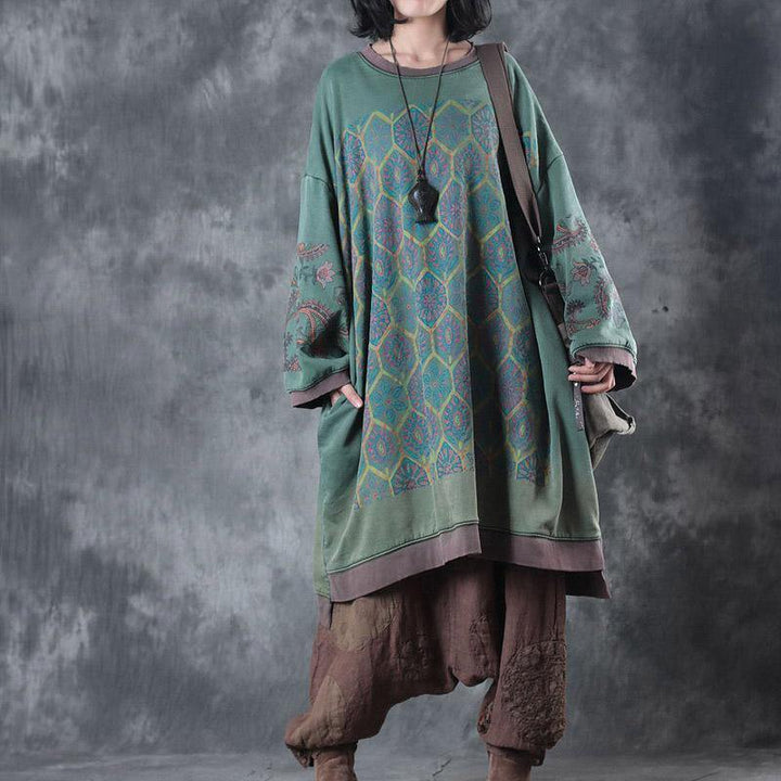 Donella - O-hals midi oversized jurk