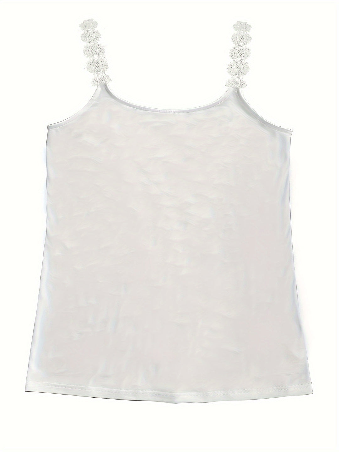 Effen Kleur Kanten Bandtop – Mouwloos Ontwerp & Flexibele Pasvorm