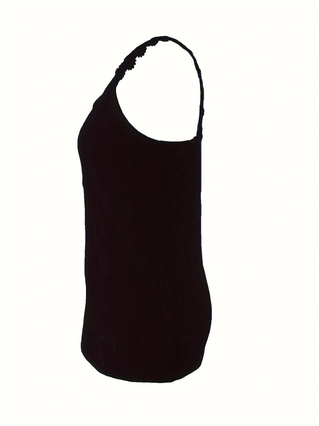 Effen Kleur Kanten Bandtop – Mouwloos Ontwerp & Flexibele Pasvorm