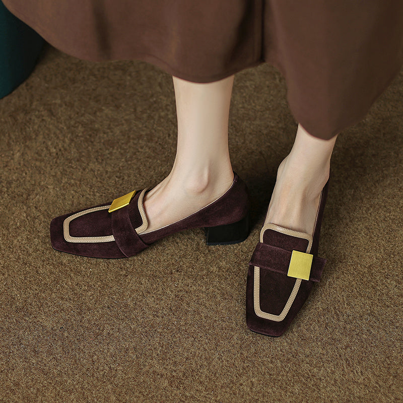 Enkel Schoen – Retro Design & Stabiele Medium Hak