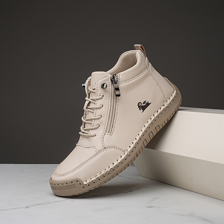 Enkellaars Mid Top – Zijrits En Veters Voor Snel Aan En Uit
