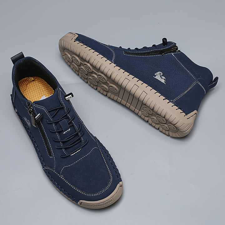 Enkellaars Mid Top – Zijrits En Veters Voor Snel Aan En Uit