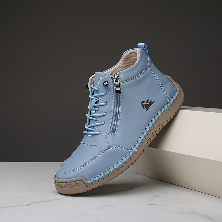Enkellaars Mid Top – Zijrits En Veters Voor Snel Aan En Uit