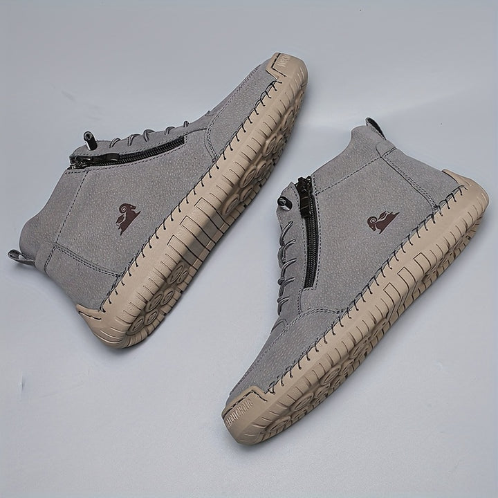 Enkellaars Mid Top – Zijrits En Veters Voor Snel Aan En Uit