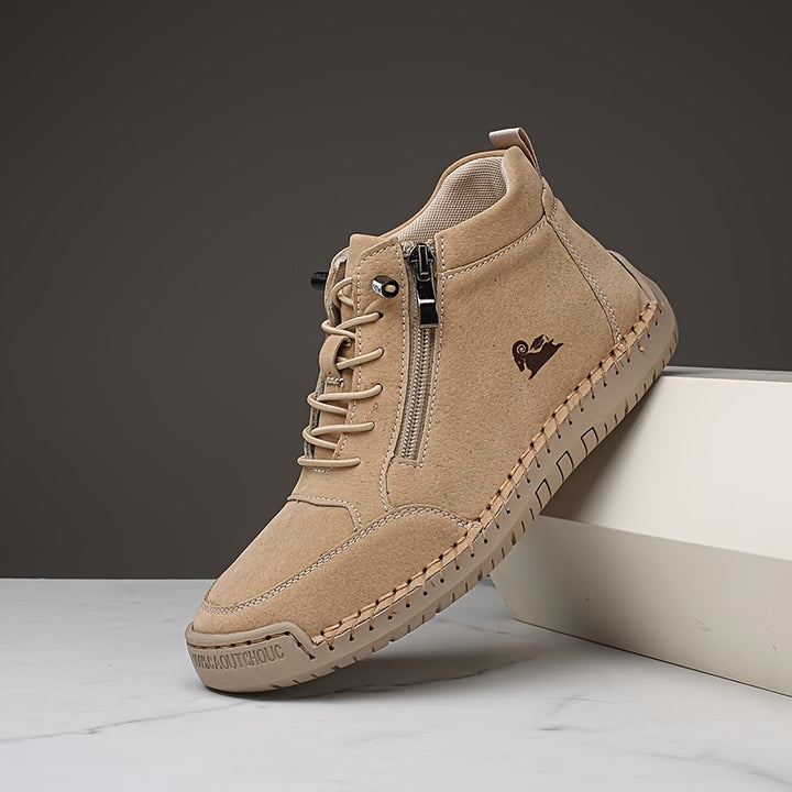 Enkellaars Mid Top – Zijrits En Veters Voor Snel Aan En Uit