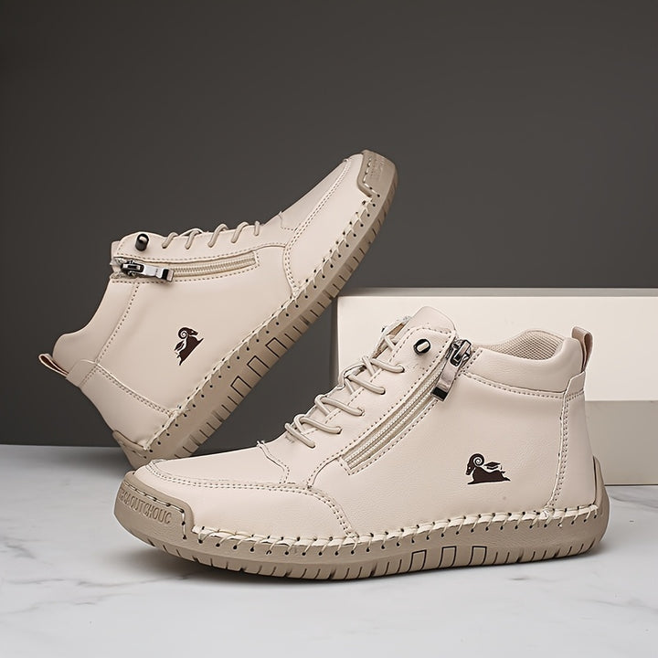 Enkellaars Mid Top – Zijrits En Veters Voor Snel Aan En Uit