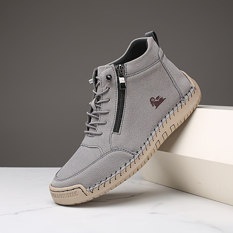 Enkellaars Mid Top – Zijrits En Veters Voor Snel Aan En Uit