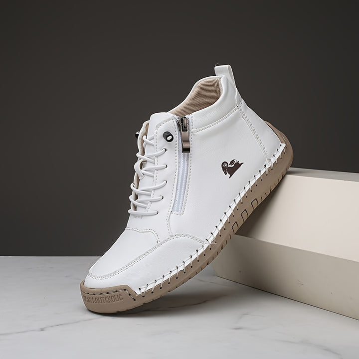 Enkellaars Mid Top – Zijrits En Veters Voor Snel Aan En Uit