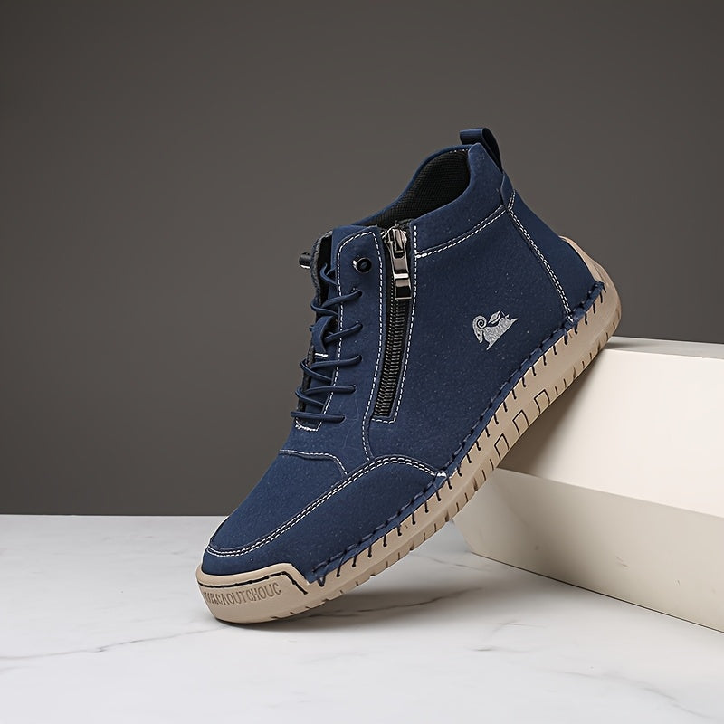 Enkellaars Mid Top – Zijrits En Veters Voor Snel Aan En Uit