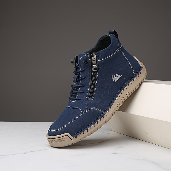 Enkellaars Mid Top – Zijrits En Veters Voor Snel Aan En Uit