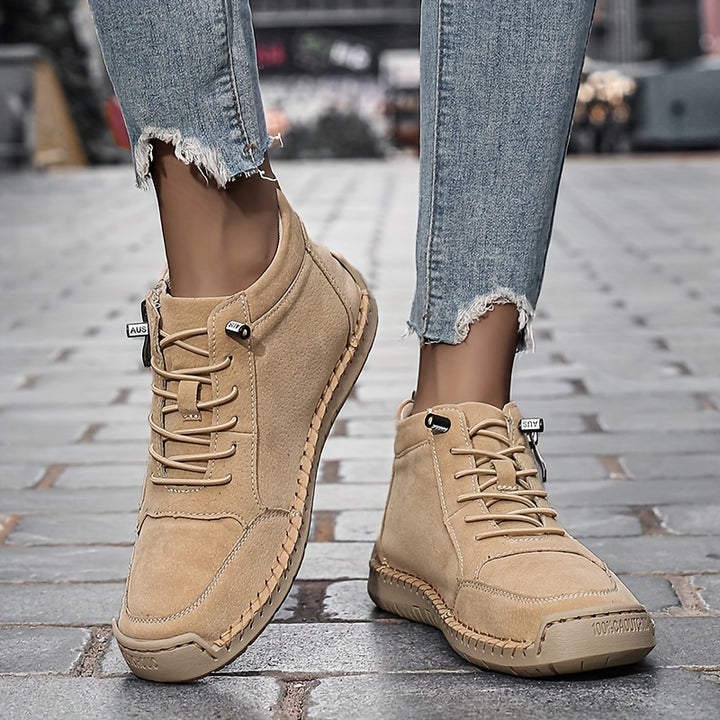 Enkellaars Mid Top – Zijrits En Veters Voor Snel Aan En Uit
