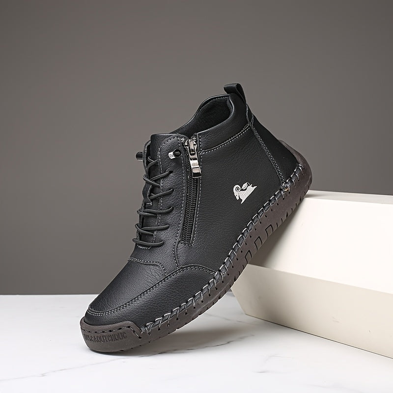 Enkellaars Mid Top – Zijrits En Veters Voor Snel Aan En Uit