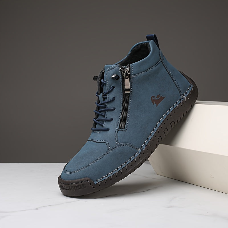 Enkellaars Mid Top – Zijrits En Veters Voor Snel Aan En Uit