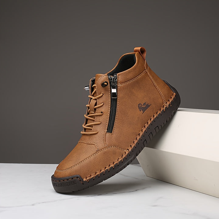 Enkellaars Mid Top – Zijrits En Veters Voor Snel Aan En Uit