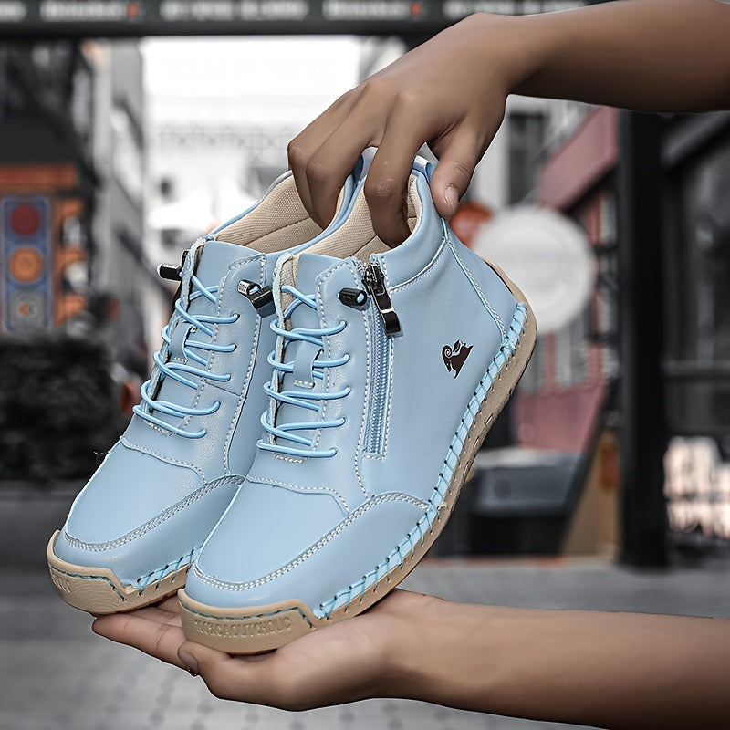 Enkellaars Mid Top – Zijrits En Veters Voor Snel Aan En Uit