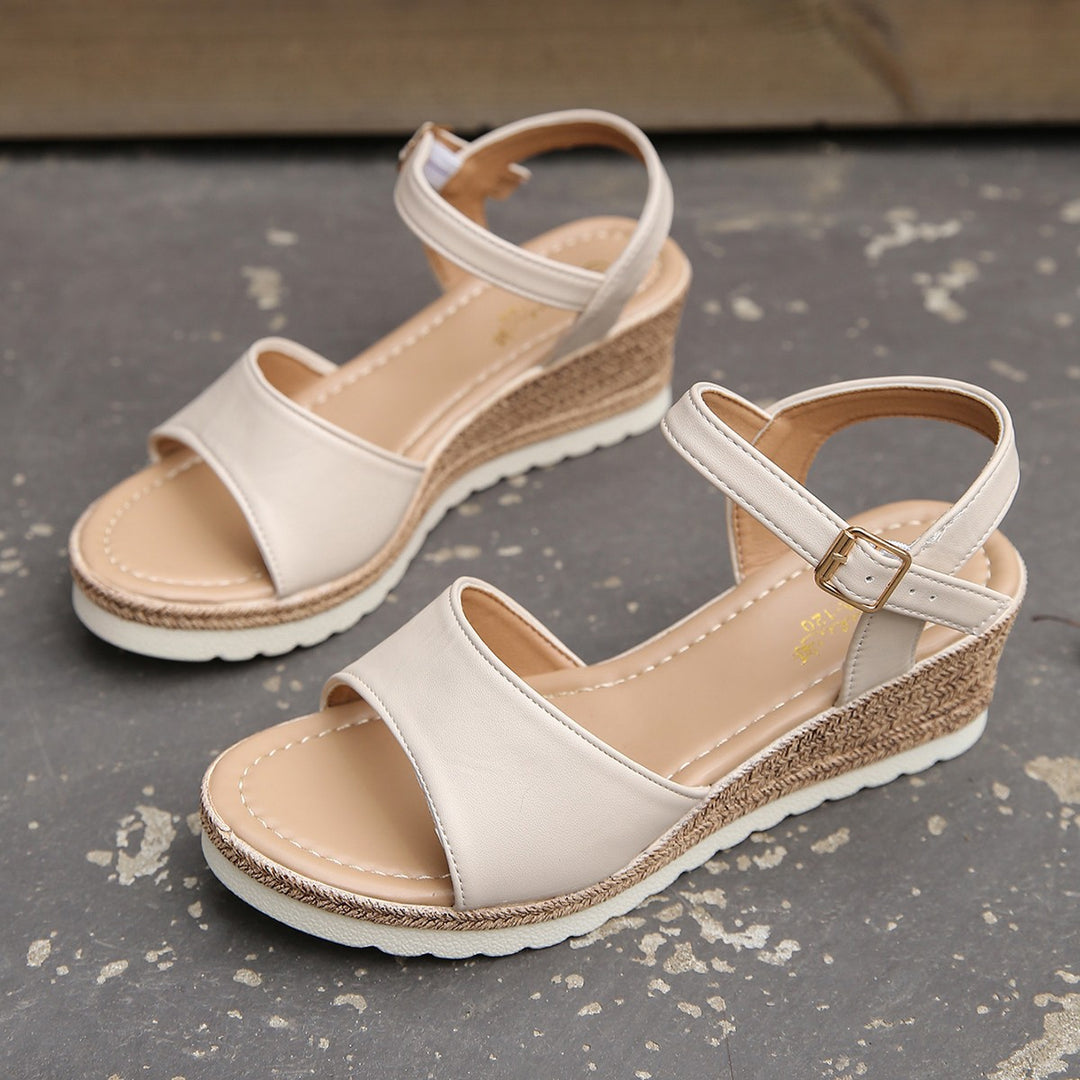 Enkelriem Wedge Sandalen – Platform Ontwerp & Veilige Pasvorm