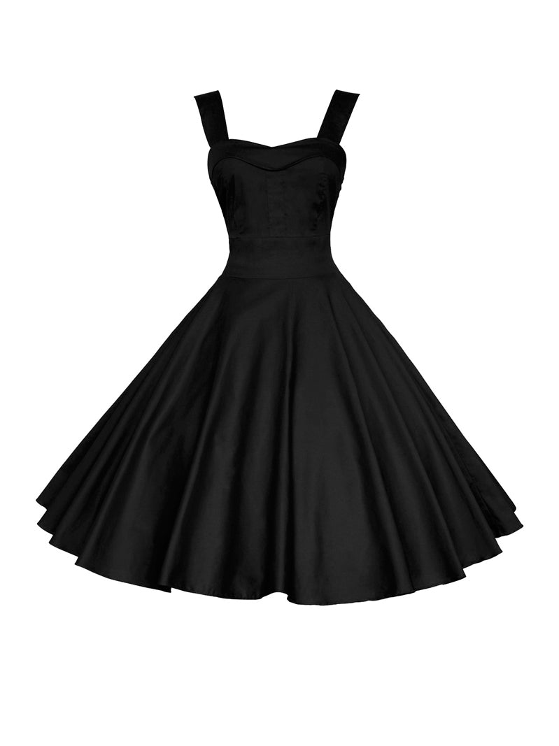 Europese En Amerikaanse Retro Jurk – Hoge Taille & Ruime Pasvorm