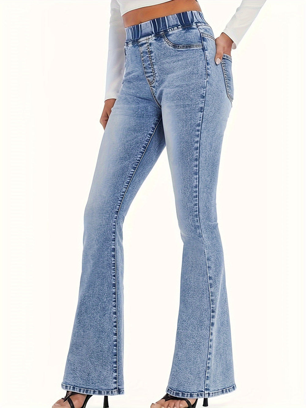 Flare jeans – Hoge taille & Flexibele Denimblend