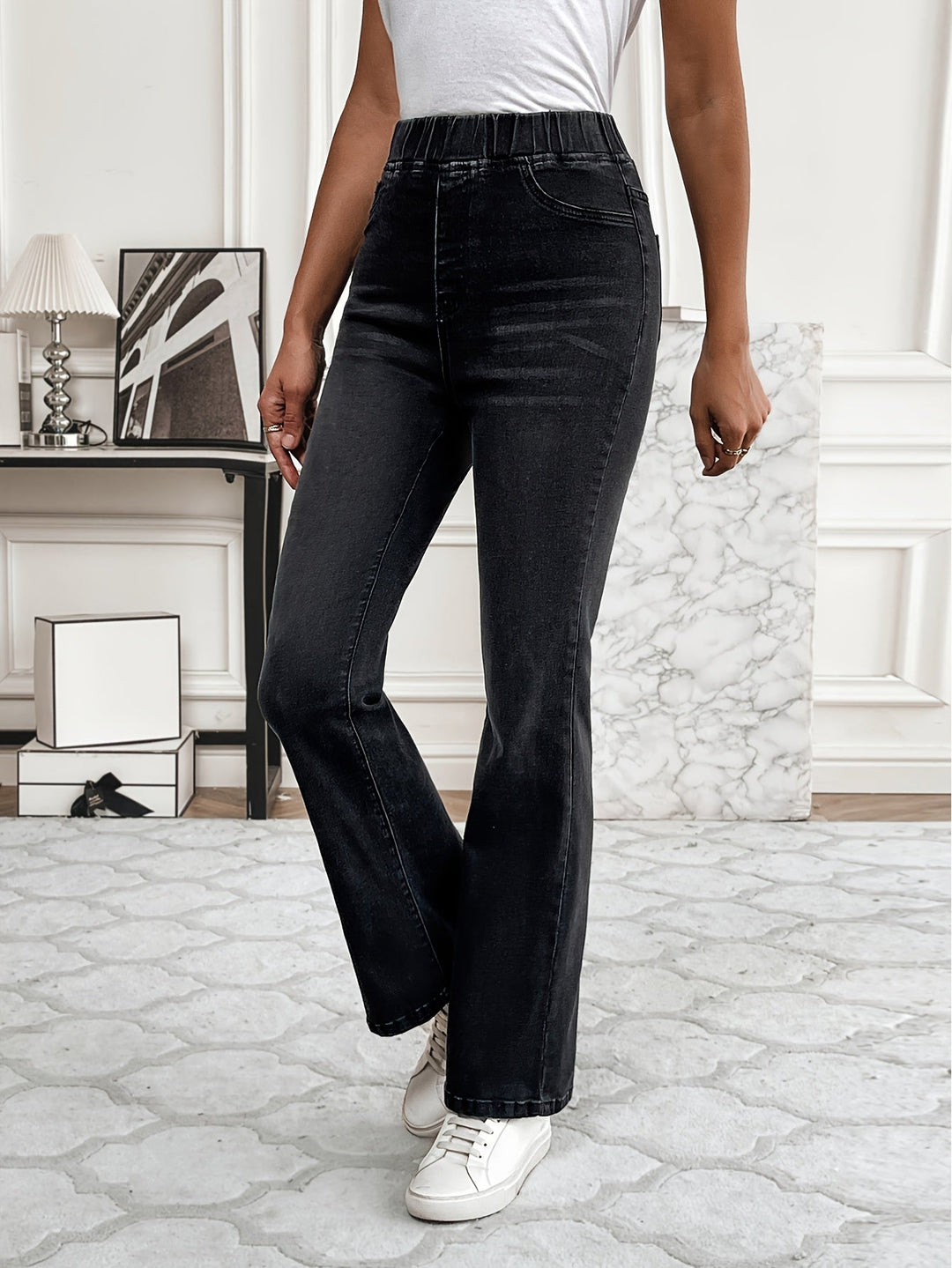 Flare jeans – Hoge taille & Flexibele Denimblend