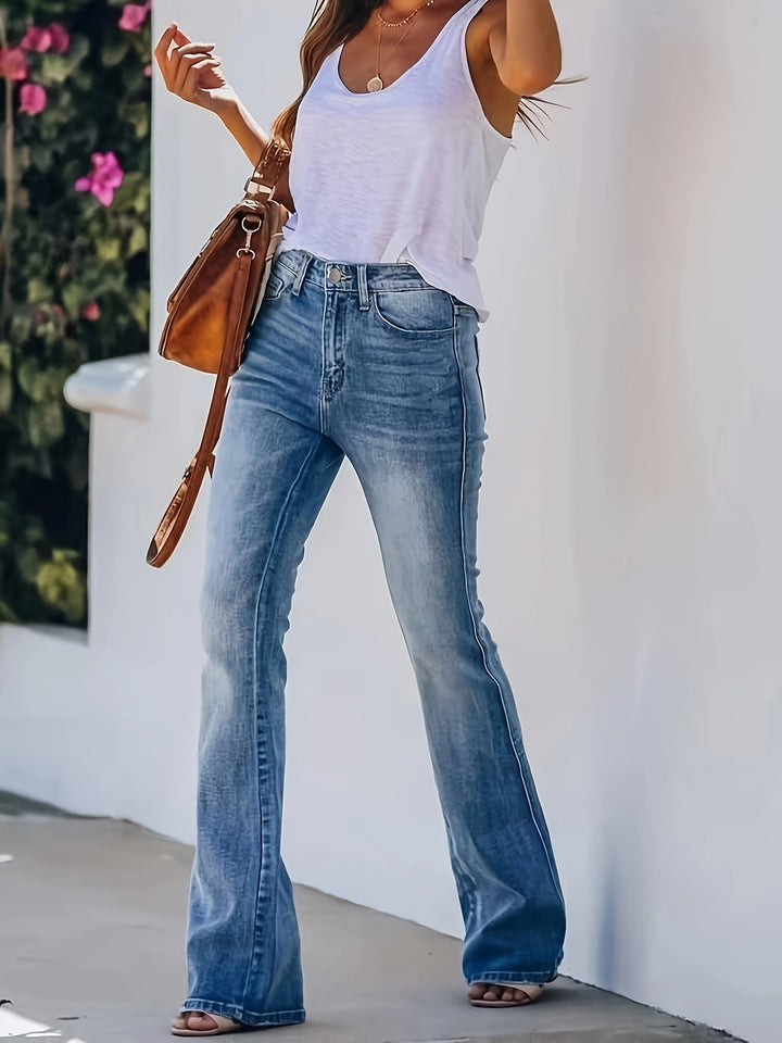 Flare jeans – Mid-rise & Stretchmateriaal