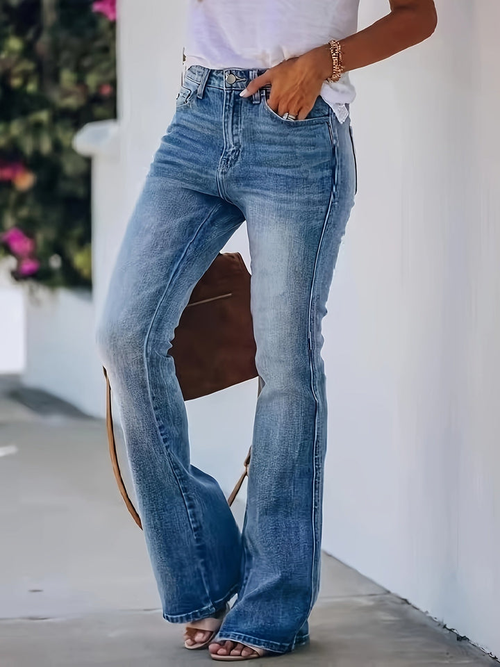 Flare jeans – Mid-rise & Stretchmateriaal