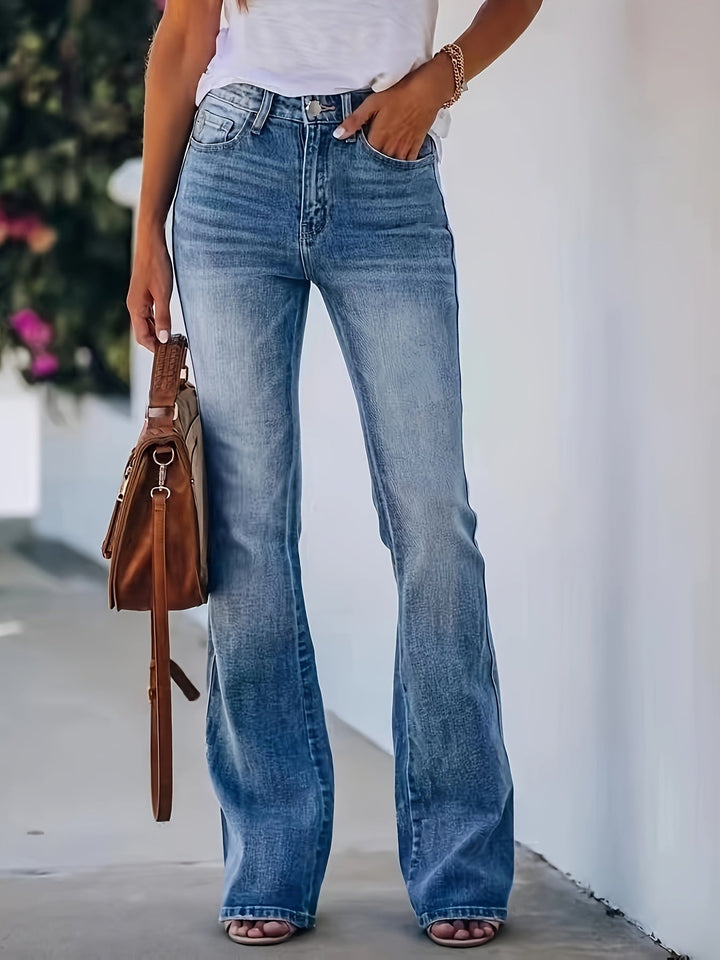 Flare jeans – Mid-rise & Stretchmateriaal