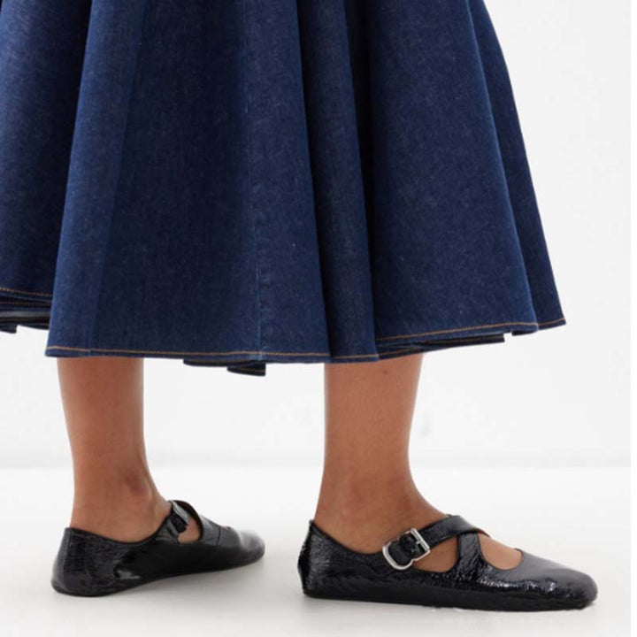 Flats Pumps – Ronde Neus & Kruisband Design