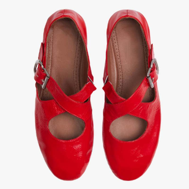 Flats Pumps – Ronde Neus & Kruisband Design