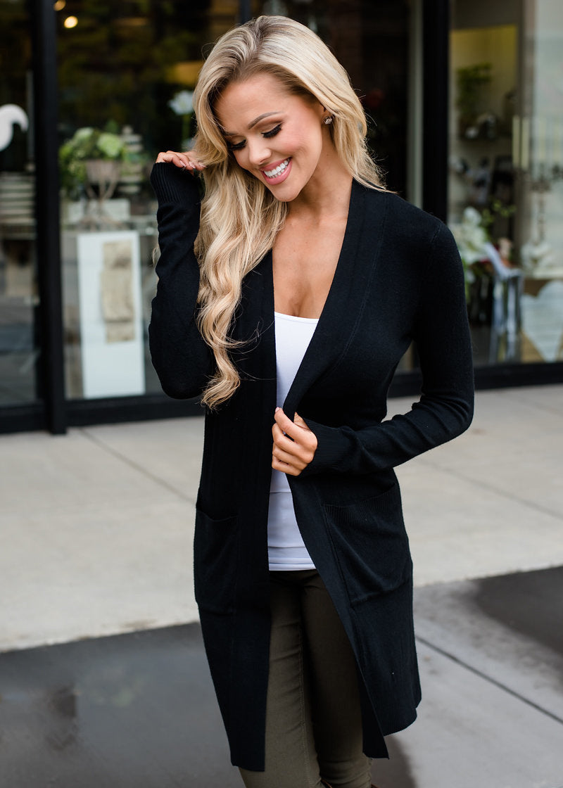 Gebreid Cardigan – Lang Jasje & Soepele Stofstructuur