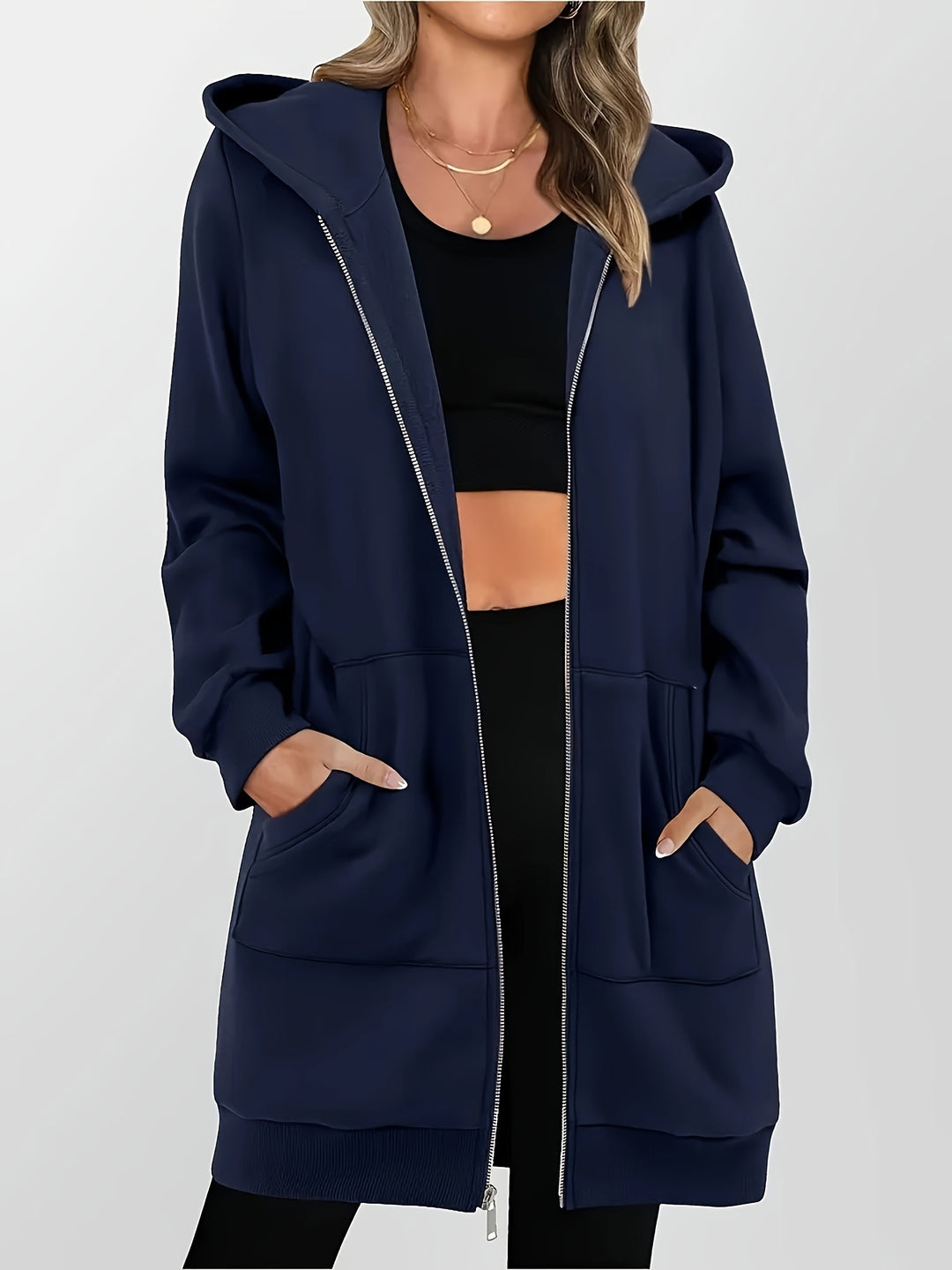 Gebreide Capuchoncardigan – Geometrisch & Lichtgewicht