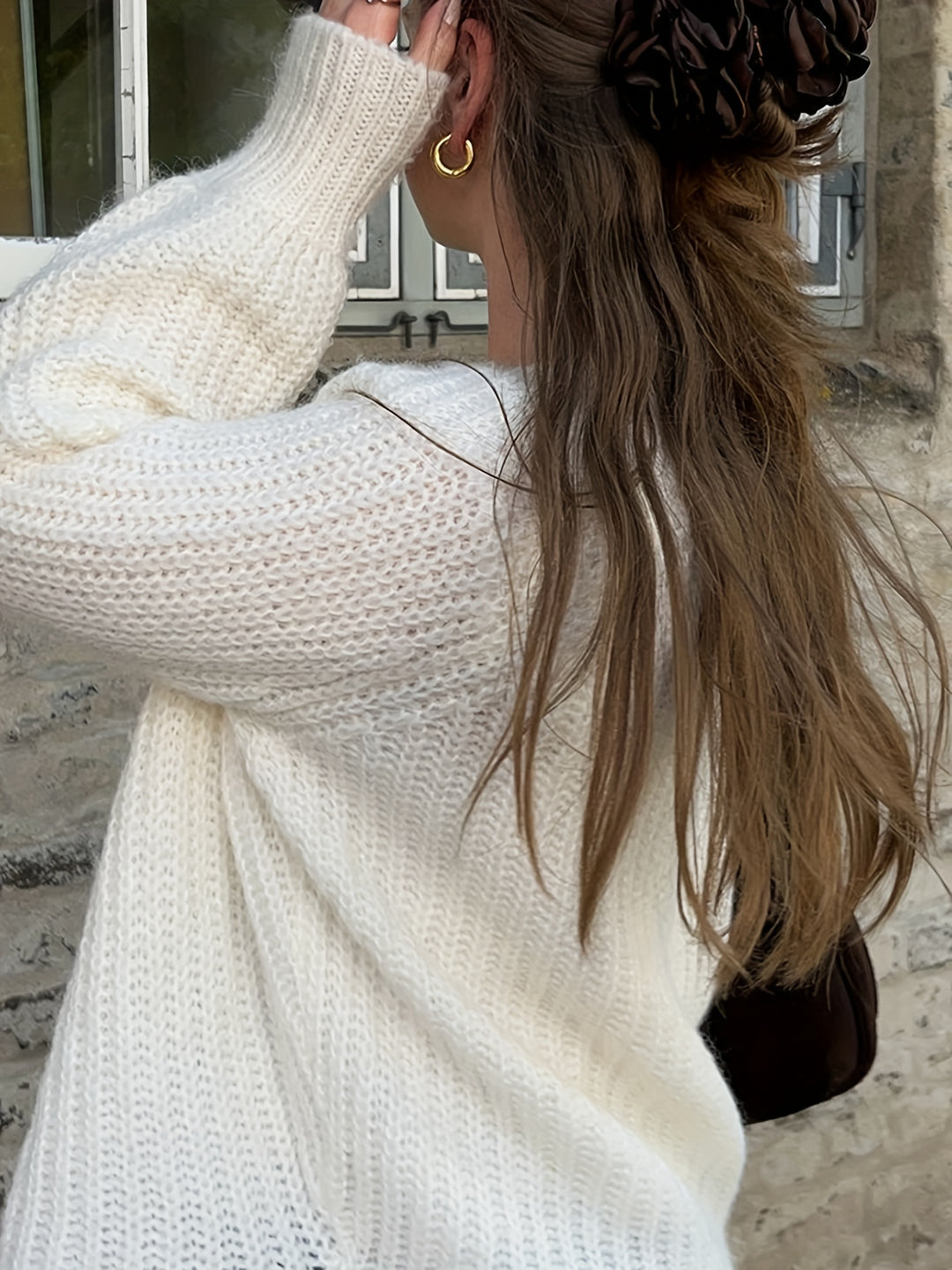 Gebreide Cardigan – Knoopsluiting & Lange Mouwen