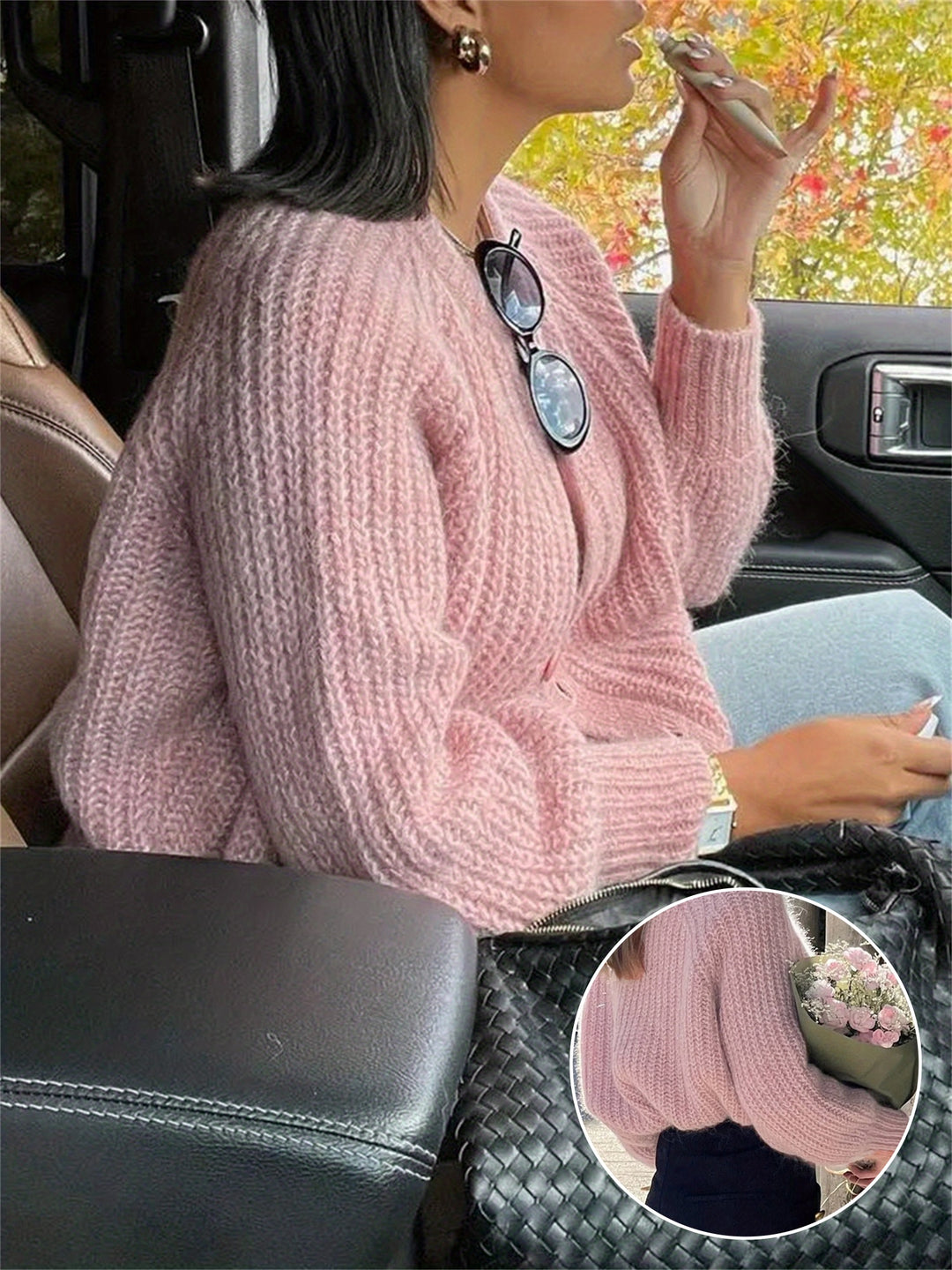 Gebreide Cardigan – Knoopsluiting & Lange Mouwen
